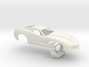 1/12 2014 Pro Mod Corvette No Scoop in White Natural Versatile Plastic