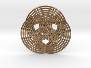 0573 Triple Rotation Of Points (5 cm) #005 in Natural Brass