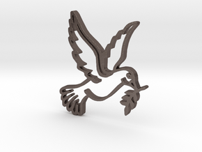 Dove in Polished Bronzed Silver Steel