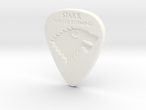 Game of Thrones Stark Guitar Pick in White Processed Versatile Plastic