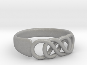 Double Infinity Ring 16.5mm size 6 in Aluminum