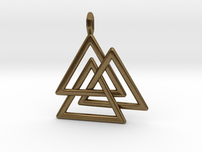 Vikings Valknut Pendant in Natural Bronze