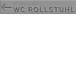 WC ROLLSTUHL mit Pfeil nach links in White Processed Versatile Plastic