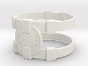 Brainy Bracer ver.1 in White Natural Versatile Plastic