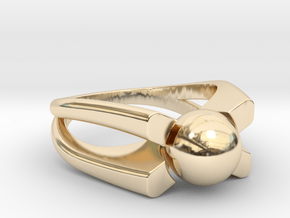 Bague N°13 in 14k Gold Plated Brass
