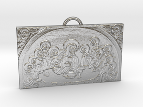 Last Supper Pendant in Natural Silver