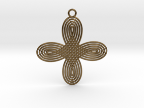 0576 Pendant - Motion Of Points Around Circle #002 in Natural Bronze