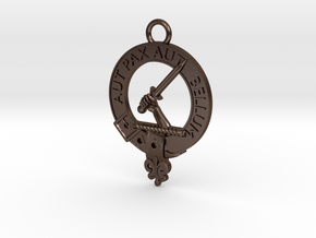 Clan Gunn key fob in Polished Bronze Steel