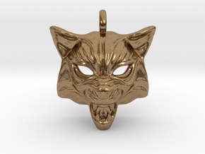 Fox type 2 Pendant in Natural Brass