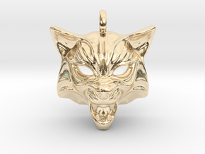 Fox type 2 Pendant in 14k Gold Plated Brass