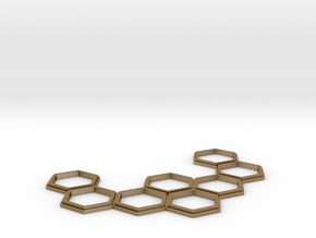 HEXset Necklace in Polished Gold Steel