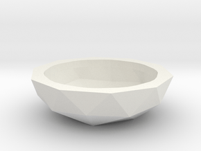 Fruit bowl or Plant pot (19 cm) in White Natural Versatile Plastic