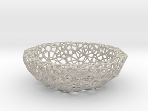 Bowl (19 cm) - Voronoi-Style #2 in Natural Sandstone