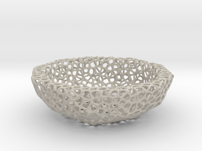 Bowl (19 cm) - Voronoi-Style #3 in Natural Sandstone