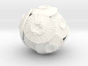 Coccolithus Sculpture 10cm - Science Gift in White Processed Versatile Plastic
