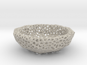 Bowl (19 cm) - Voronoi-Style #6 in Natural Sandstone