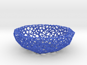 Little Bowl (15 cm) - Voronoi-Style #5 in Blue Processed Versatile Plastic