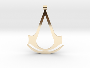 Assassins Creed Pendant in 14k Gold Plated Brass