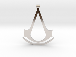 Assassins Creed Pendant in Rhodium Plated Brass