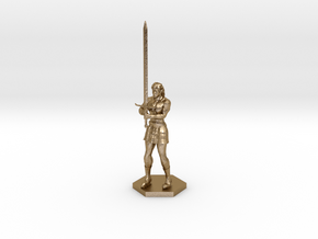 Warrior Elf in Polished Gold Steel