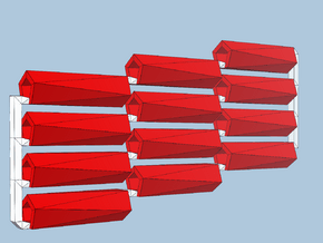 12 red-axis bobs in Red Processed Versatile Plastic