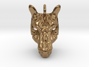 Horse Pendant in Natural Brass