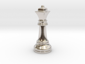 05Queen2 Small Single in Rhodium Plated Brass