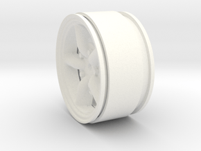 Mach 5 1.9 Beadlock Wheel 12mm hex +3mm offset in White Processed Versatile Plastic