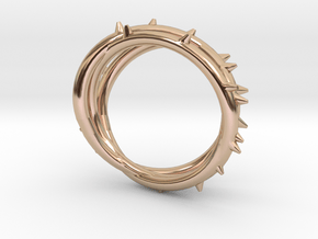 Rose Thorn Ring - Sz.9 in 14k Rose Gold Plated Brass