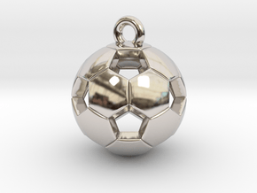 Soccer Ball Pendant in Platinum