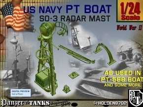 1-24 SO-3 Radar Mast PT-588 in Tan Fine Detail Plastic