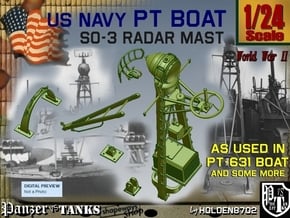 1-24 SO-3 Radar Mast PT-631 in Tan Fine Detail Plastic