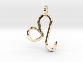  Leo (Zodiac)- Pendant in 14k Gold Plated Brass