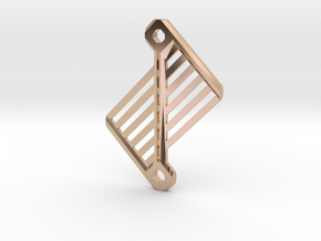 Geometric Harp Pendant in 14k Rose Gold