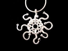 Discalia Jellyfish pendant in Natural Silver