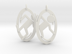 Portal Earrings in White Natural Versatile Plastic