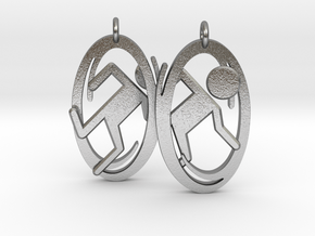 Portal Earrings in Natural Silver