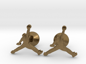 Jumpman Cufflinks in Natural Bronze
