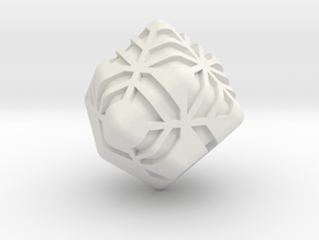 Stripes D12 (rhombic dodecahedron version) in White Natural Versatile Plastic
