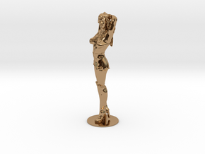 Girl, Woman, Figure - Arms up - 60mm in Polished Brass