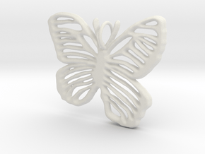 Life is Strange Butterfly Pendant in White Natural Versatile Plastic