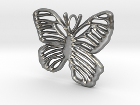 Life is Strange Butterfly Pendant in Natural Silver