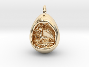 Dragon Cave Pendant in 14k Gold Plated Brass