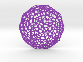 Drink coaster - Voronoi #7 (8 cm) in Purple Processed Versatile Plastic
