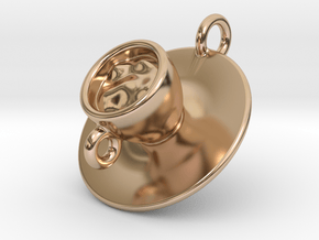 Cup Of Coffee in 14k Rose Gold Plated Brass