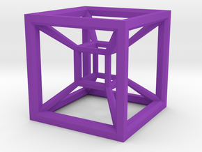Tesseract in Purple Processed Versatile Plastic