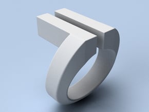 Maglev - size 12 (21.49 mm) in Polished Silver