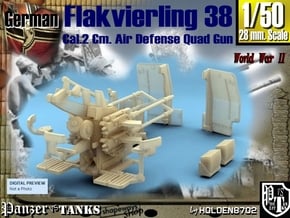 1-50 Flakvierling 38 For A-Wagen in Smooth Fine Detail Plastic