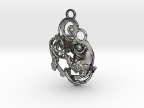 Octopus Pendant in Fine Detail Polished Silver