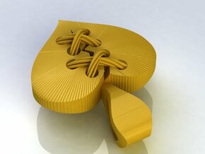 Broken Hearts Pendant in Yellow Processed Versatile Plastic